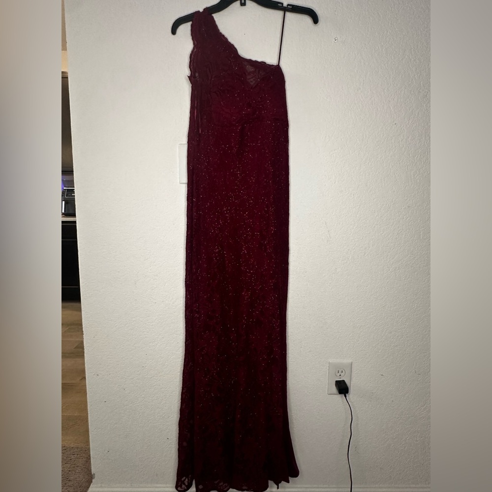 Morgan & Co. Deep Red Lace Dress